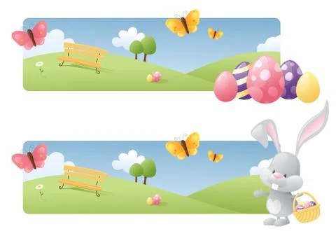Easter banners Stock Illustration