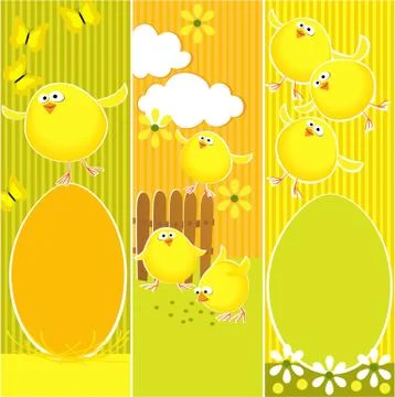 Easter banners Stockillustratie