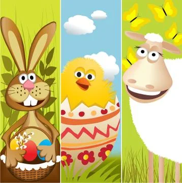 Easter banners Stock Illustration