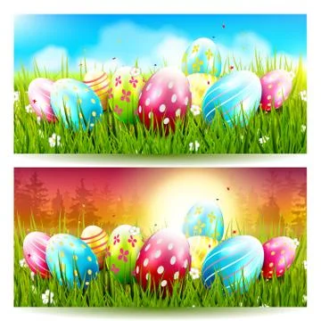 Easter banners Stock Illustration