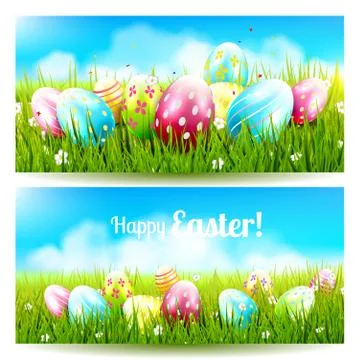 Easter banners Stock Illustration