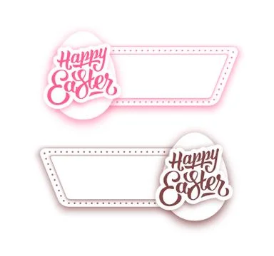 Easter banners set. Vector illustration Stock Illustration