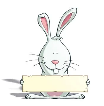 Easter banny label Stock Illustration