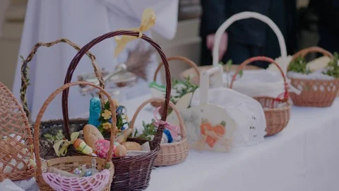 Easter Basket Consecration, Poland Stock Footage 106668296