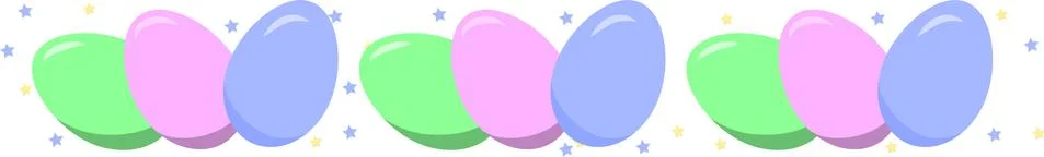 Easter basket with eggs for decorating postcards and banners for the holiday Stock Illustration