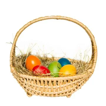 Easter basket with eggs 写真素材