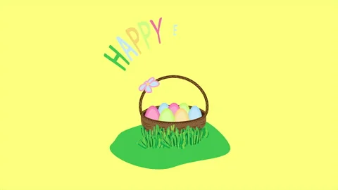 Easter basket Stock Footage 300798154