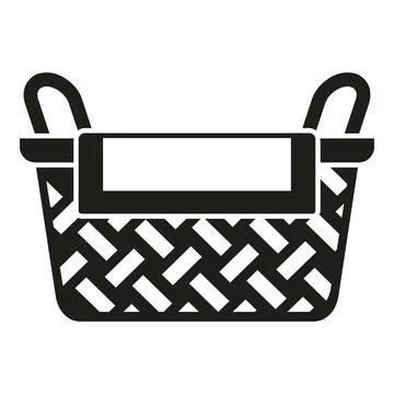 Easter basket icon simple vector. Picnic bag Stock Illustration