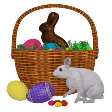 Easter basket Stock Illustration