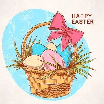Easter basket Stock Illustration