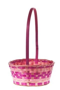 Easter basket isolated Stock Photos