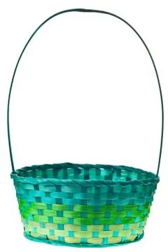 Easter basket isolated Stock Photos