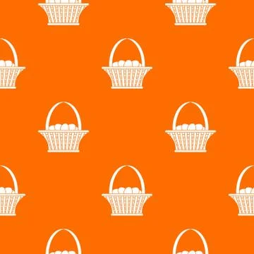 Easter basket pattern seamless Stock Illustration