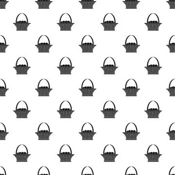 Easter basket pattern vector Stock Illustration