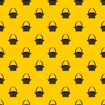 Easter basket pattern vector Stock Illustration