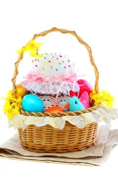 Easter basket. Stock Photos