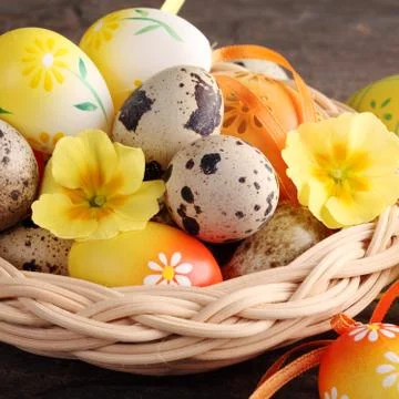 Easter basket Stock Photos