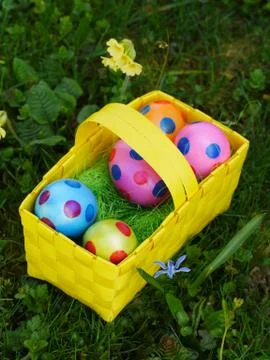Easter basket Stock Photos