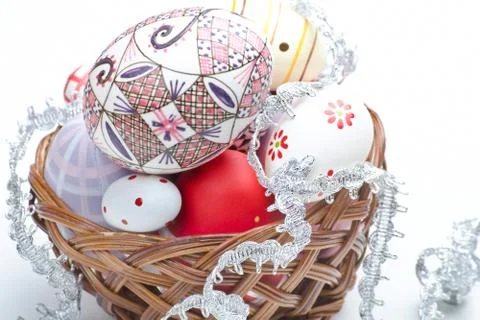 Easter basket Stock Photos