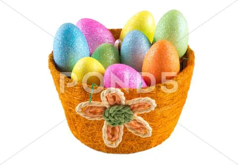 Easter basket Stock Photos