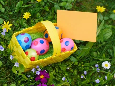 Easter basket Stock Photos