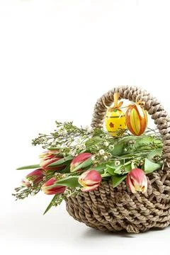 Easter basket Stock Photos