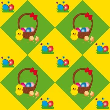 Easter Basket Texture Stock Illustration