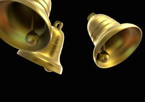 Easter bells isolated on white background Stock Illustration