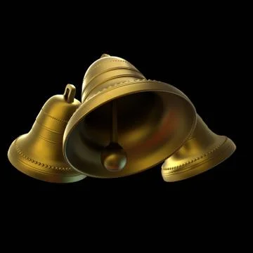 Easter bells isolated on white background Stock Illustration