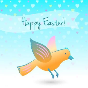 Easter bird illustration Stock Illustration