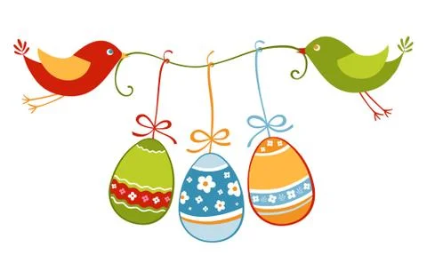 Easter birds Stock Illustration
