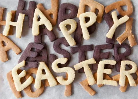 Easter biscuit background Stock Photos