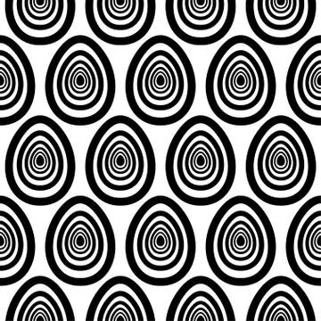 Easter black painted eggs seamless art pattern 스톡 일러스트