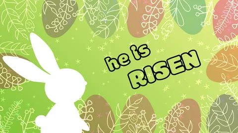 Easter blessings on blur green background Stock Illustration