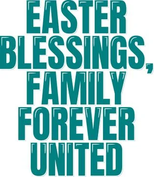 Easter Blessings Lettering Design Stock Illustration