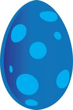 EASTER  BLUE EGG Stock Illustration