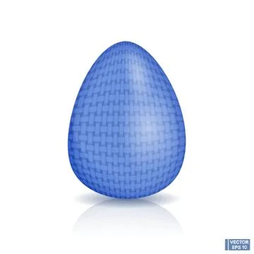 Easter blue knitted egg Иллюстрация