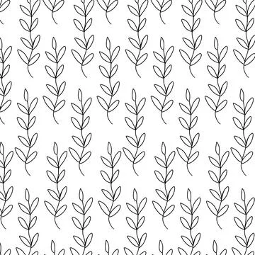 Easter branches plant vector hunting spring patter Stock Illustration