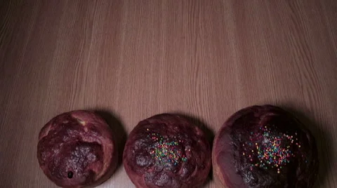 Easter bread home made Video stock 61535439