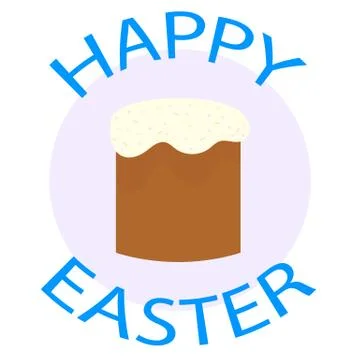 Easter bread with icing Illustrazione stock