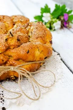 Easter bread Stock Photos