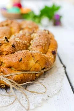 Easter bread Stock Photos
