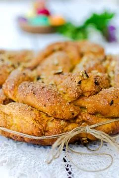 Easter bread Stock Photos