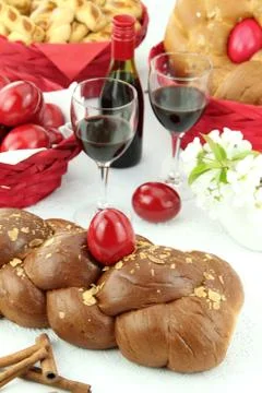 Easter bread Stock Photos