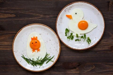 Easter breakfast for kids Stock Photos