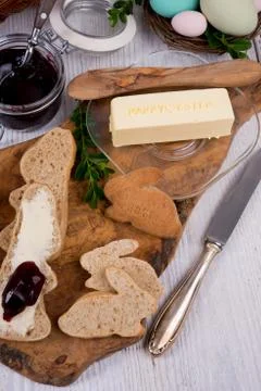 Easter breakfast Stock Photos