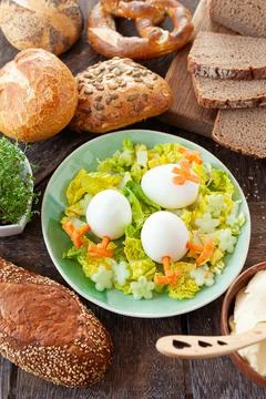 Easter breakfast Stock Photos