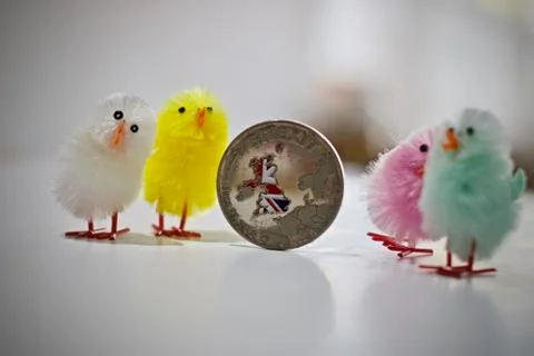 Easter Brexit Coin Stock Photos