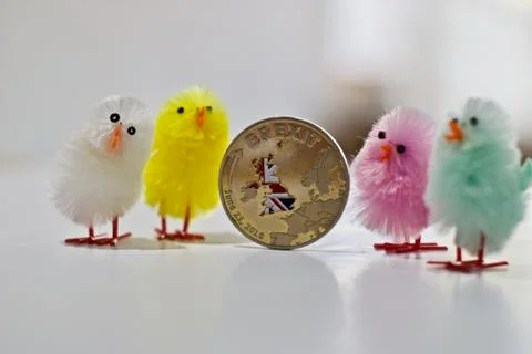Easter Brexit Coin Stock Photos