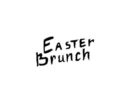 Easter brunch lettering hand drawn Stock Illustration